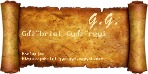 Gábriel Györgyi névjegykártya