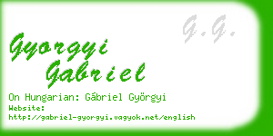 gyorgyi gabriel business card