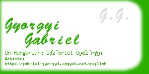 gyorgyi gabriel business card